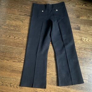 J Crew Delaney Black Wide-Leg Trousers Large New